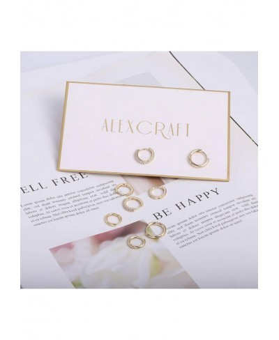 Small Hoop Earrings Small Huggie Hoops Gold Hoop Earrings Silver Chunky Earrings Set for Women Men Girls $15.28 Hoop