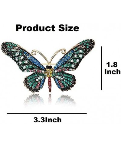 Vintage Butterfly Brooch Pin - Colorful Rhinestone Crystal Brooches Decoration Gift for Women Girls $7.96 Brooches & Pins