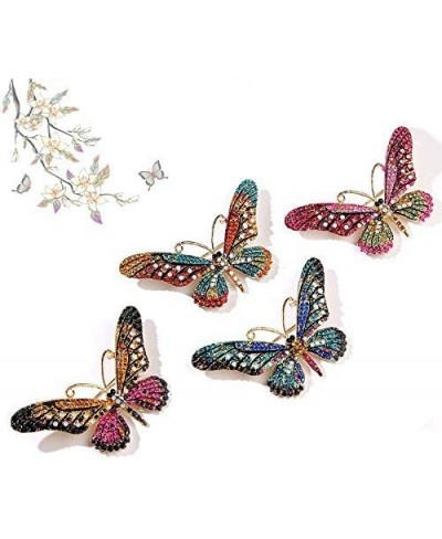 Vintage Butterfly Brooch Pin - Colorful Rhinestone Crystal Brooches Decoration Gift for Women Girls $7.96 Brooches & Pins