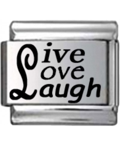 Live Love Laugh Laser Engraved Italian 9mm Link LV084 Fits Traditional Classic $35.16 Charms & Charm Bracelets