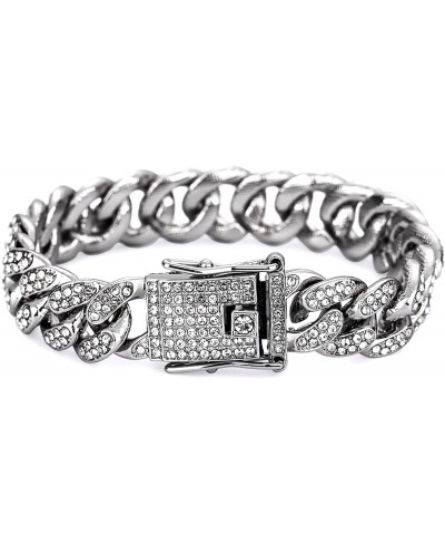 Hip Hop DJ Butterfly Buckle Bracelet 12MM Iced Out Cuban Chain Bracelet $11.19 Link