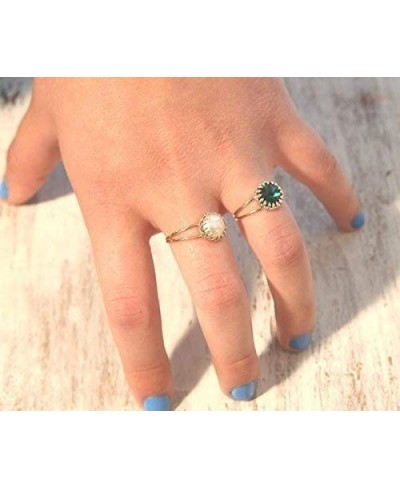 Emerald Ring Stacking Ring Emerald Jewelry Gold Ring $40.99 Stacking