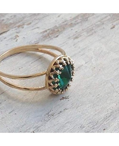 Emerald Ring Stacking Ring Emerald Jewelry Gold Ring $40.99 Stacking