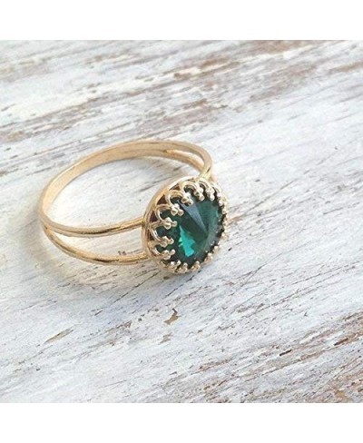 Emerald Ring Stacking Ring Emerald Jewelry Gold Ring $40.99 Stacking