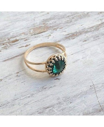 Emerald Ring Stacking Ring Emerald Jewelry Gold Ring $40.99 Stacking