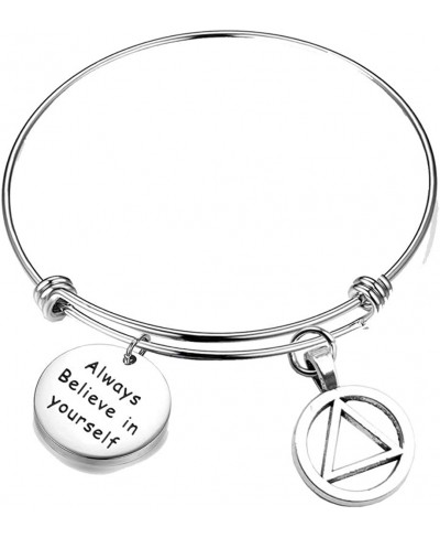 Recovery AA Bracelet Always Believe in Yourself Charm Bracelet Sober Jewelry Gift $17.52 Charms & Charm Bracelets