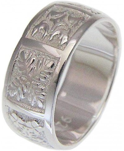 925 sterling silver Hawaiian honu turtle quilt 8mm band ring size 3-14 $23.36 Bands