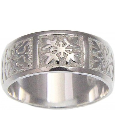 925 sterling silver Hawaiian honu turtle quilt 8mm band ring size 3-14 $23.36 Bands