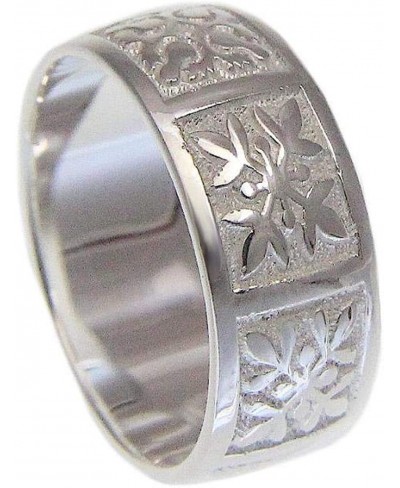 925 sterling silver Hawaiian honu turtle quilt 8mm band ring size 3-14 $23.36 Bands