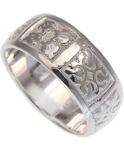 925 sterling silver Hawaiian honu turtle quilt 8mm band ring size 3-14 $23.36 Bands