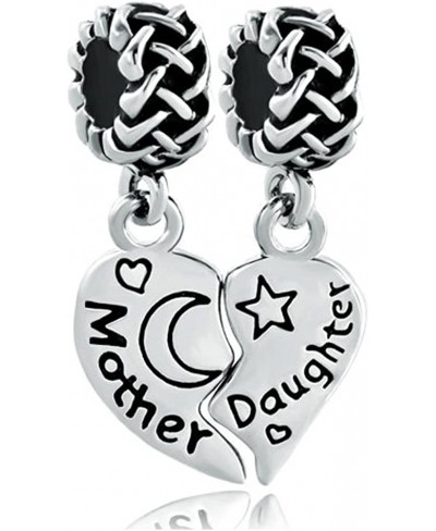 Mother Daughter Heart Love Charm Dangle Bead for European Bracelet $14.92 Charms & Charm Bracelets