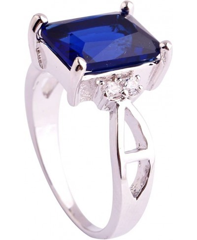 925 Sterling Silver Created Rainbow Topaz Filled Anniversary Ring $9.02 Anniversary Rings