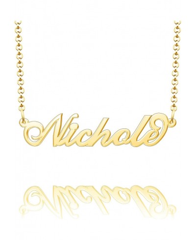 Sterling Silver Custom Name Necklace Nichole Personalized Nameplate Necklace $24.11 Chains