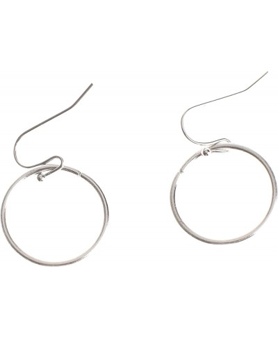 Circle Earrings Silver Dangle Drop Earrings Karma Ring Earrings Mnimalist Earrings Jewelry for Women and Girls Gifts $6.95 Dr...