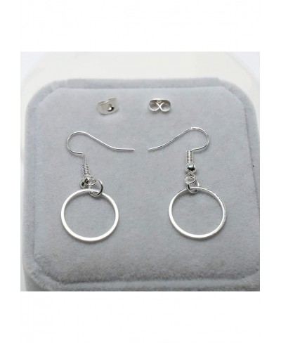 Circle Earrings Silver Dangle Drop Earrings Karma Ring Earrings Mnimalist Earrings Jewelry for Women and Girls Gifts $6.95 Dr...