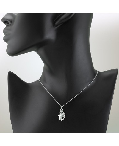 925 Sterling Silver Faith Hope Love Cross Anchor Heart Pendent Necklace 18 $21.40 Pendant Necklaces