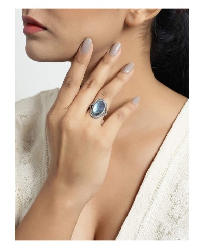 Labradorite Solid 925 Sterling Silver Statement Ring Jewelry $33.68 Statement