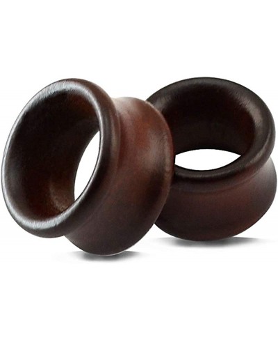 Vintage Natural Brown Black Wood Organic Ear Tunnel Plugs Stretcher Gauges for Men and Women $10.07 Piercing Jewelry