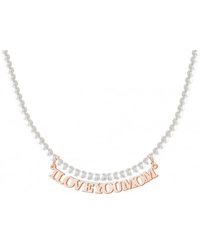 Pearl Necklace Custom White Pearl Necklaces with Name Personalized Pendant Jewelry Gift for Women $28.59 Pearl Strands