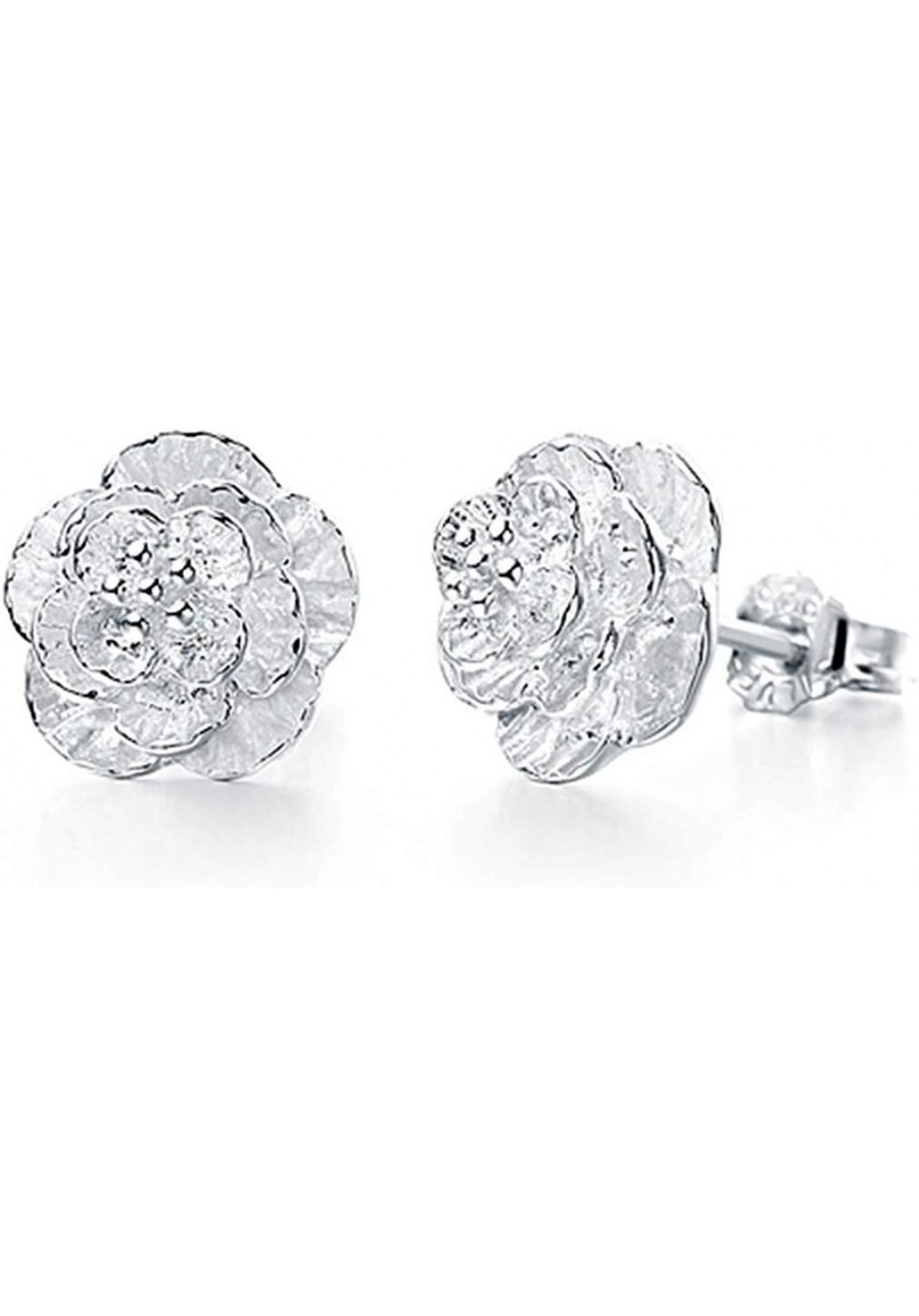 Women Stud Earrings Cherry 925 Sterling Silver Elegant Exquisite Romantic Sensitive Ears Girl's Jewelry Gifts $7.14 Stud