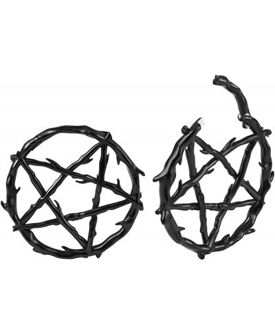 2PCS Pentagram Ring Ear Weights for Stretched Ears Gauges Ear Plugs Body Piercing Tunnels 316 Stainless Steel Hypoallergenic ...