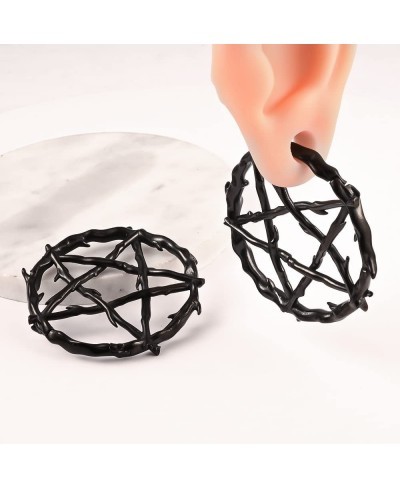 2PCS Pentagram Ring Ear Weights for Stretched Ears Gauges Ear Plugs Body Piercing Tunnels 316 Stainless Steel Hypoallergenic ...