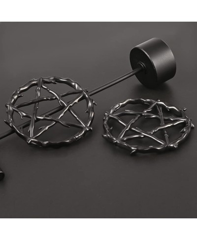 2PCS Pentagram Ring Ear Weights for Stretched Ears Gauges Ear Plugs Body Piercing Tunnels 316 Stainless Steel Hypoallergenic ...