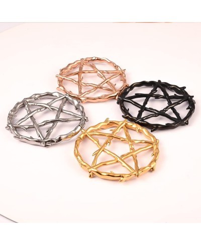 2PCS Pentagram Ring Ear Weights for Stretched Ears Gauges Ear Plugs Body Piercing Tunnels 316 Stainless Steel Hypoallergenic ...