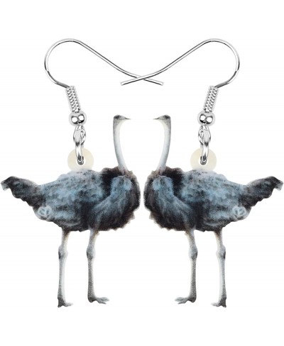 Acrylic Flamingo Earrings Australian Ostrich Earrings Dangle Drop Bird Jewelry For Women Girls Unique Gift $12.11 Drop & Dangle