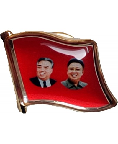 Novelty DPRK Kim Il-Sung Kim Jong-Il Former Leader of North Korea Socialist Communist Brooch Badge Lapel Pin Halloween $25.81...