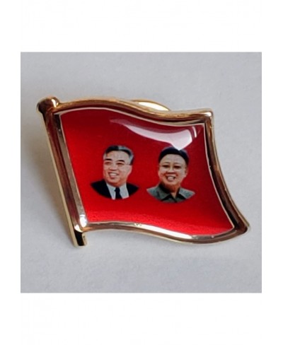 Novelty DPRK Kim Il-Sung Kim Jong-Il Former Leader of North Korea Socialist Communist Brooch Badge Lapel Pin Halloween $25.81...