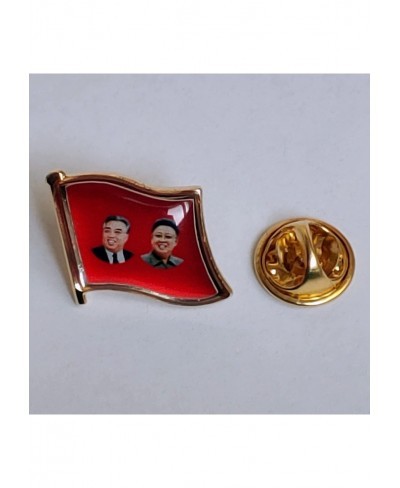 Novelty DPRK Kim Il-Sung Kim Jong-Il Former Leader of North Korea Socialist Communist Brooch Badge Lapel Pin Halloween $25.81...