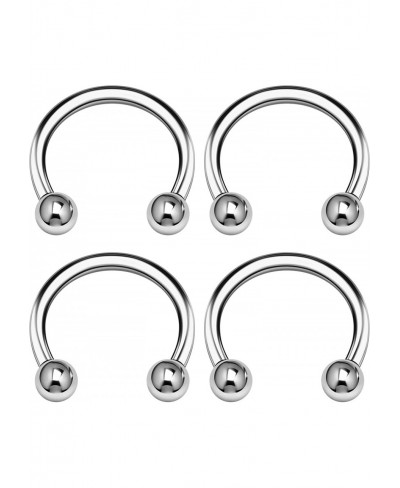 4PCS Surgical Steel Circular Ring 18g 1mm 5/16 8mm 3mm Ball Rook Helix Cartilage Septum Earrings Nose Piercing Jewelry 7538 $...