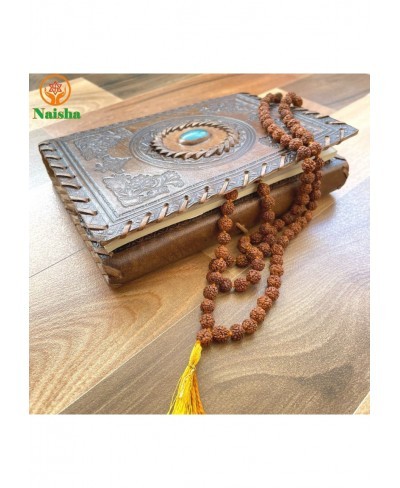 Rudraksha Mala 108+1 Beads Necklace Seed Bead Natural Himalaya 5 face Panch Mukhi Rudraksha Seed Prayer Beads Wrist Mala Wrap...