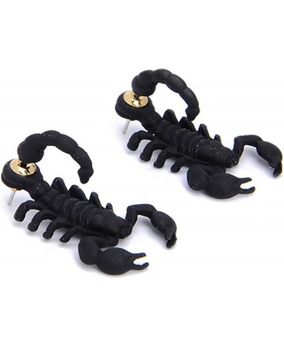 Punk 3D Scorpion Animal Stud Earrings for Women Girls Creative Funny Fashion Double Sided Halloween Handcraft Polymer Clay An...