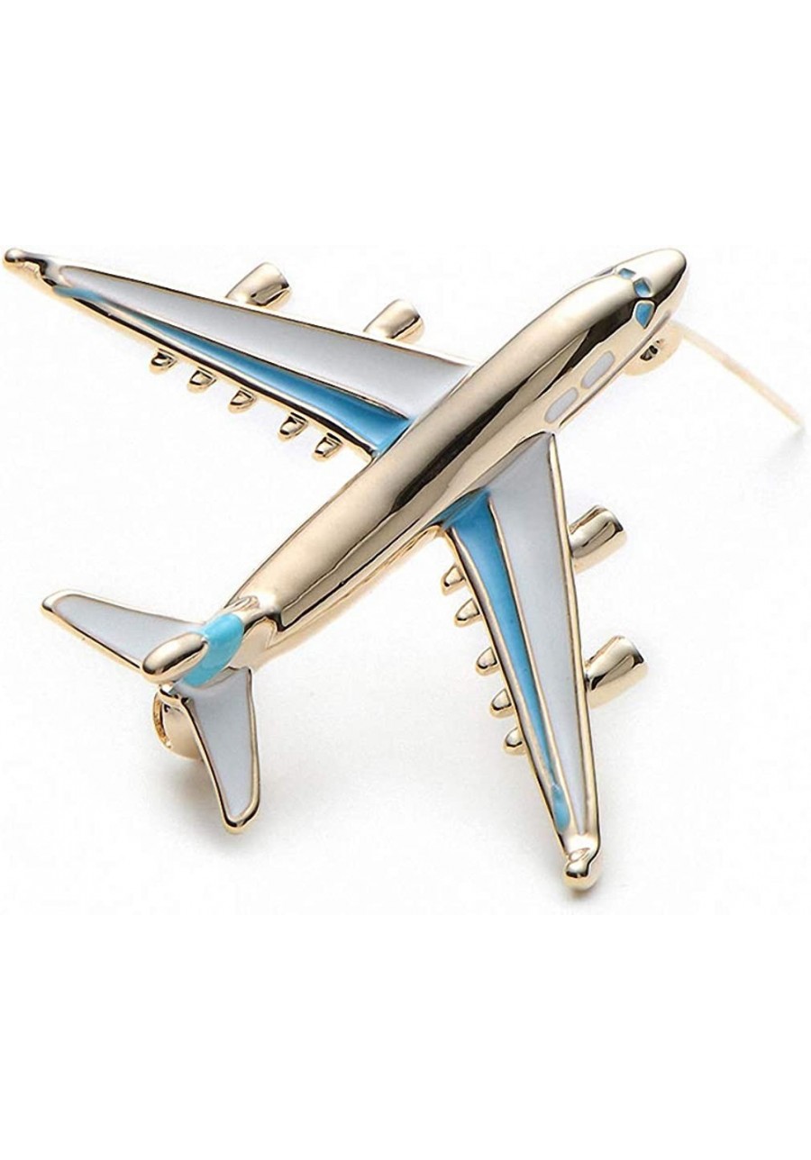 Alloy Airplane Brooch Pins Enamel Red Blue Plane Luxury Brand Brooches $11.49 Brooches & Pins